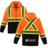 Image de  Chandail à Capuchon Hi-Vis à Glissière Pleine Longueur en Molleton de Polyester