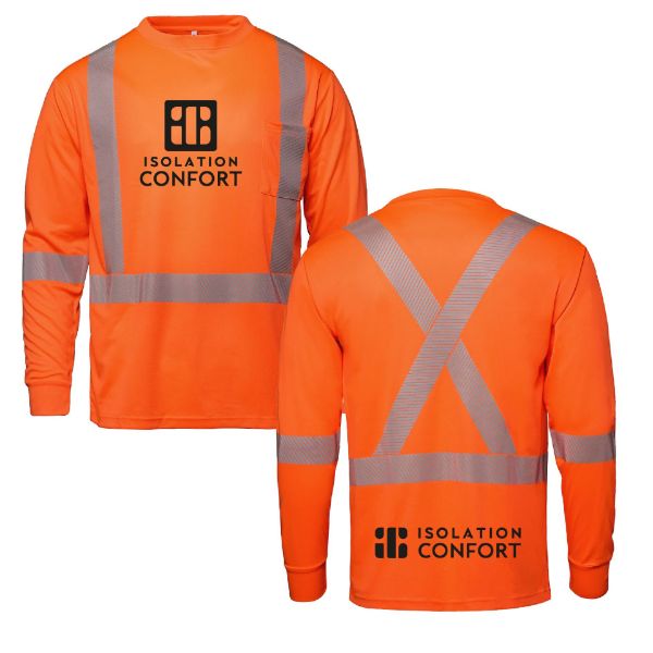 Image de VOLT - T-Shirt Haute Visibilité à Manches à Longues Bandes Segmentées