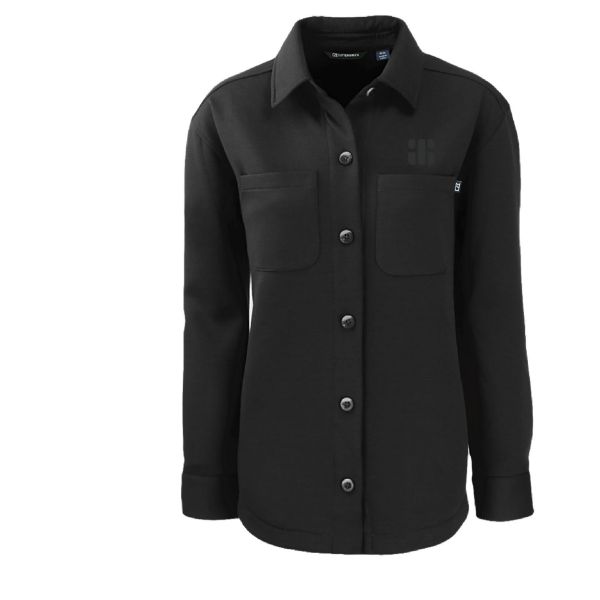 Image de Veste chemise boutonnée pour femme Cutter & Buck Roam en maille recyclée ultra-douce